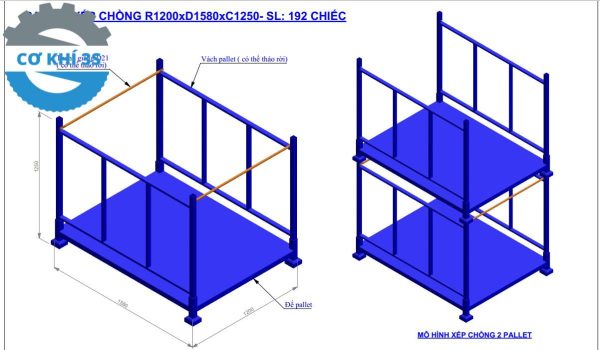 Pallet xếp chồng tháo rời - Ảnh 4