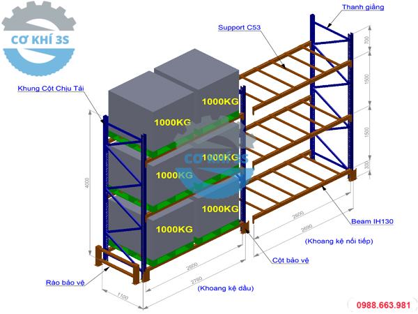 Kệ hạng nặng 3 tầng - Ảnh 2