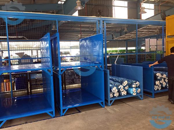 Pallet xếp chồng cố định hàn bao quanh