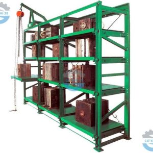 Giá chứa khuôn có cẩu móc 3 sàn tải 1000kg