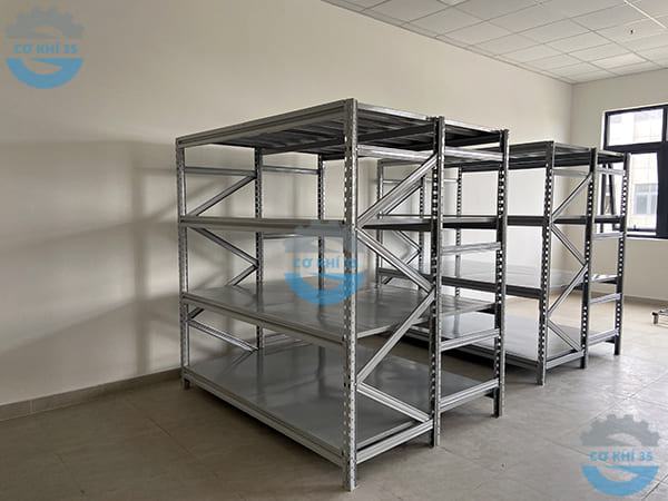 Kệ để vải cuộn hạng trung sàn tôn 4 tầng - tải 700kg - Ảnh 2