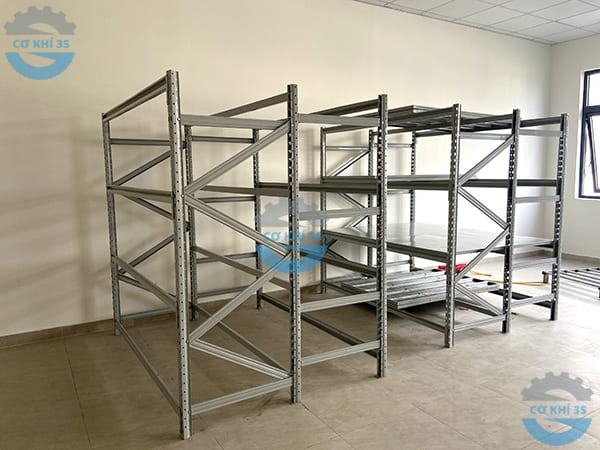 Kệ để vải cuộn hạng trung sàn tôn 4 tầng - tải 700kg - Ảnh 3