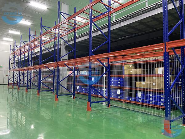 Kệ kho selective có support 2 tầng chịu tải 1200kg