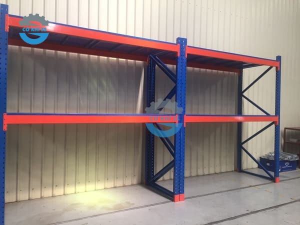 Hệ thống kệ selective sàn tôn 2 tầng 3000kg/tầng