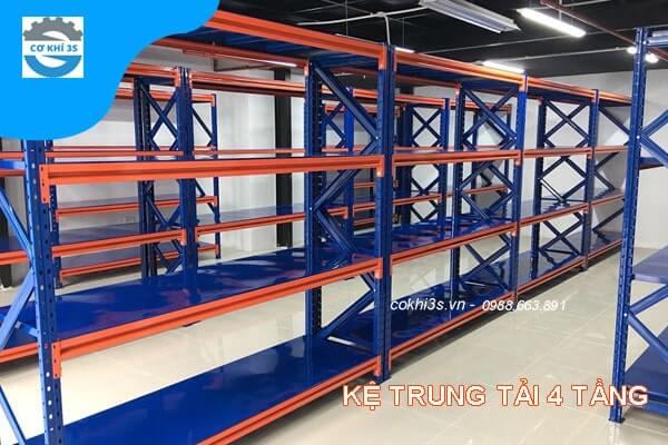Cấu tạo của kệ sắt trung tải 3 tầng