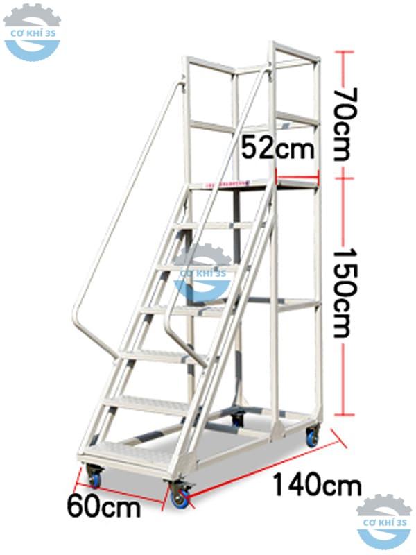 Thang lấy hàng di động cao 1500mm