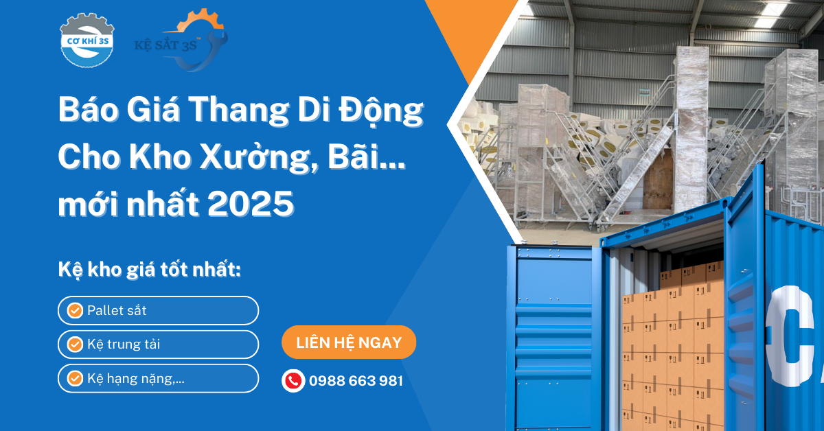 Báo giá thang di động cho kho xưởng mới nhất 2025