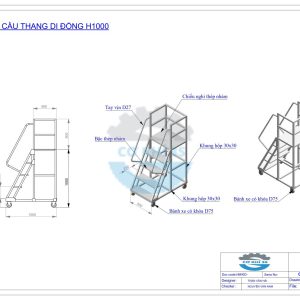 Thang di động, Thang gấp di động có bánh xe