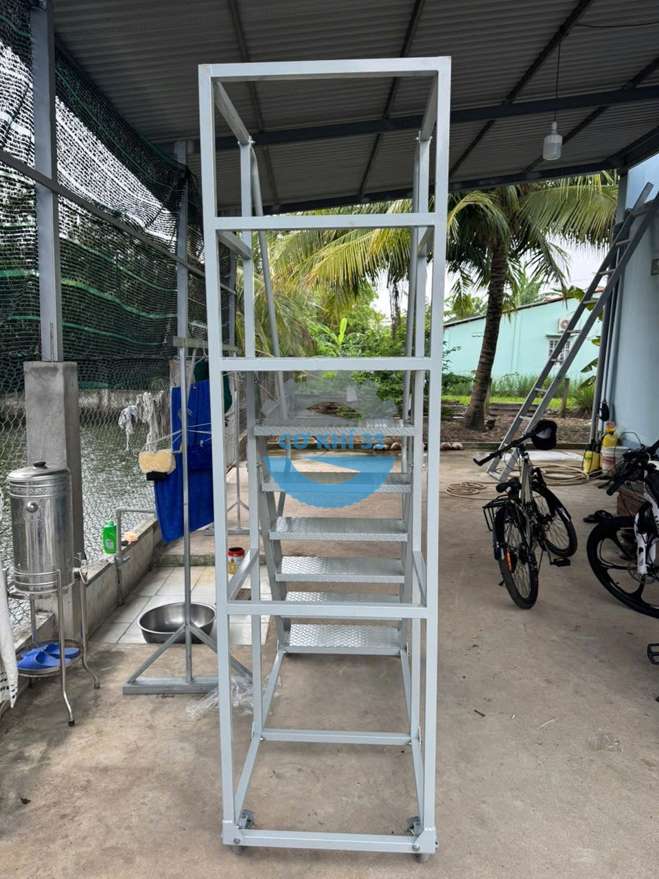 Thang lấy hàng di động cao 1500mm - Ảnh 8