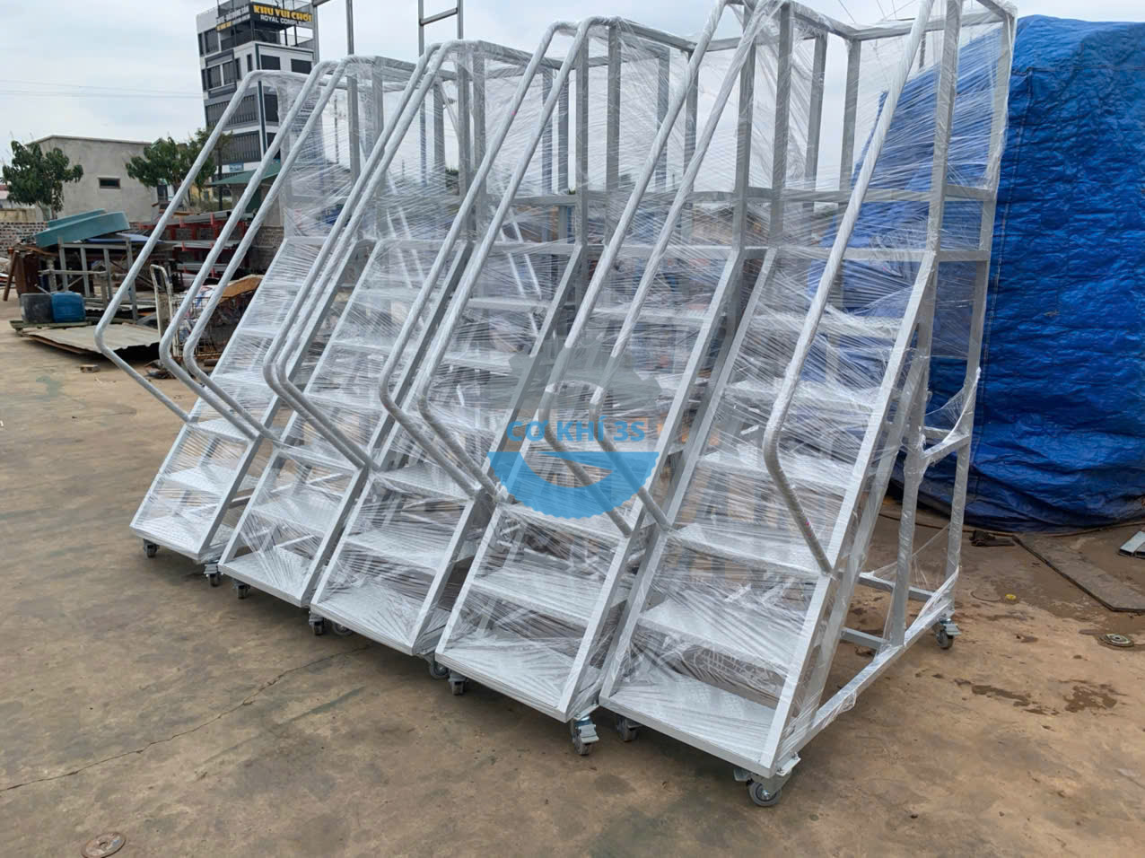 Thang lấy hàng di động cao 1500mm - Ảnh 16